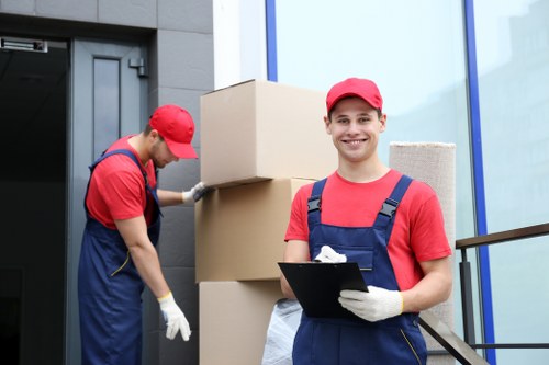 Organised unpacking of household items in a North Sheen property
