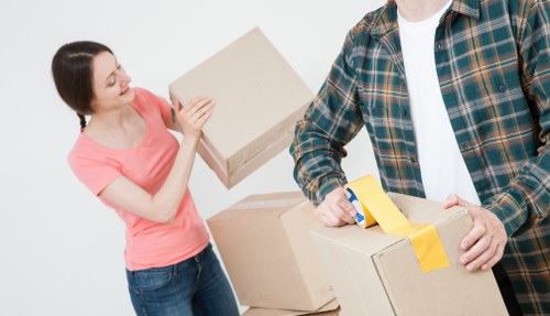 Removal team handling a residential move in North Sheen
