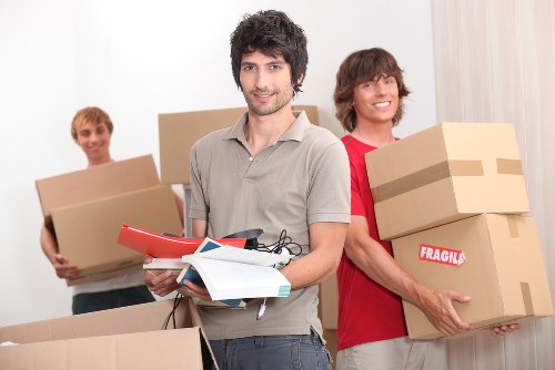 Careful unloading during a North Sheen house move