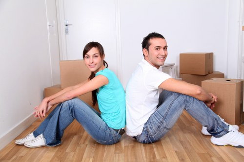 Packing and loading items for a commercial move near North Sheen