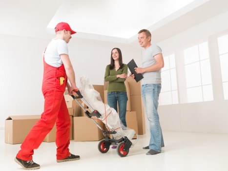 Packing boxes and furniture for North Sheen removals