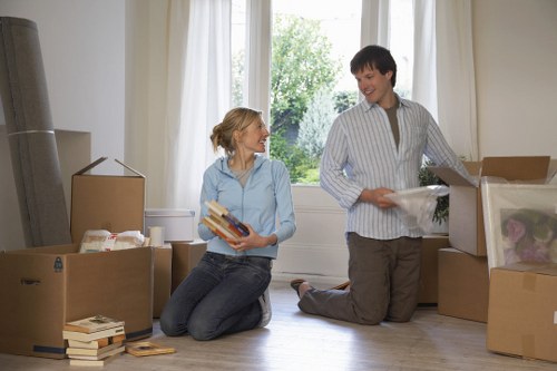 A newly moved-in room in North Sheen being unpacked and set up