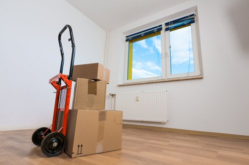 Removal team preparing items for transport in North Sheen