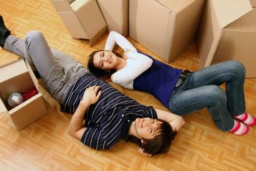 Furniture being loaded carefully during a local move